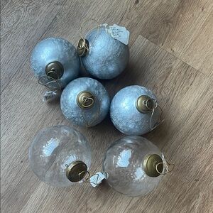 Vintage Crackled Glass Restoration Hardware Ornaments